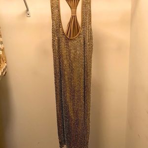 Gold sequin dress